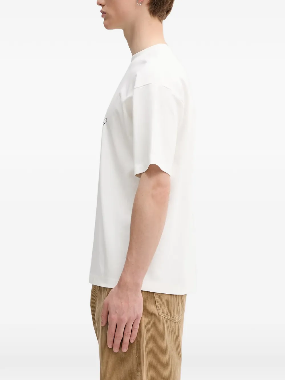 Drôle De Monsieur T-shirt met grafische print Wit