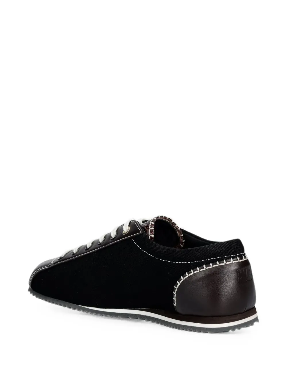 Wales Bonner Paris sneakers met contrasterende stiksels en leren vlakken Zwart
