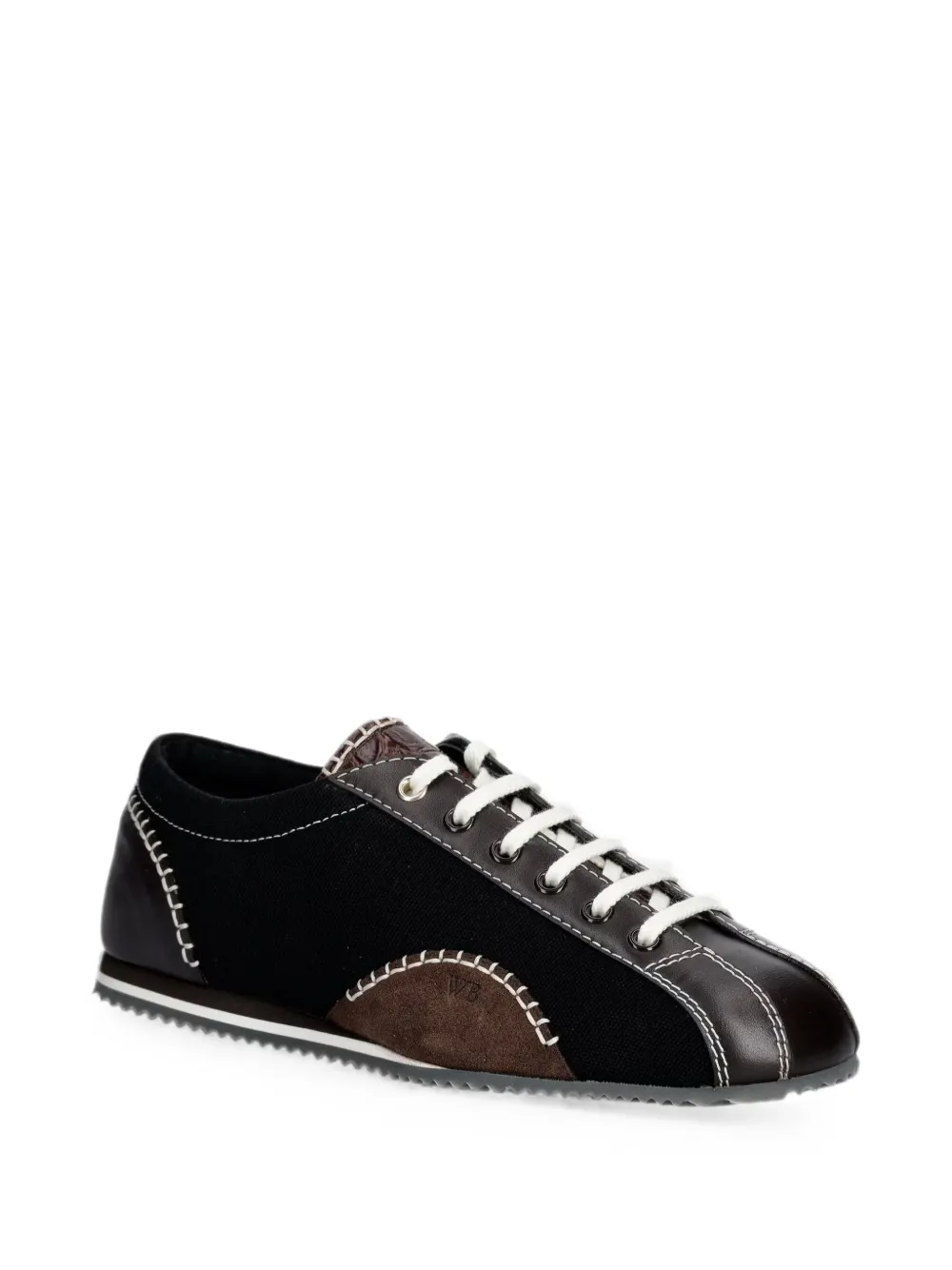 Wales Bonner Paris sneakers met contrasterende stiksels en leren vlakken Zwart