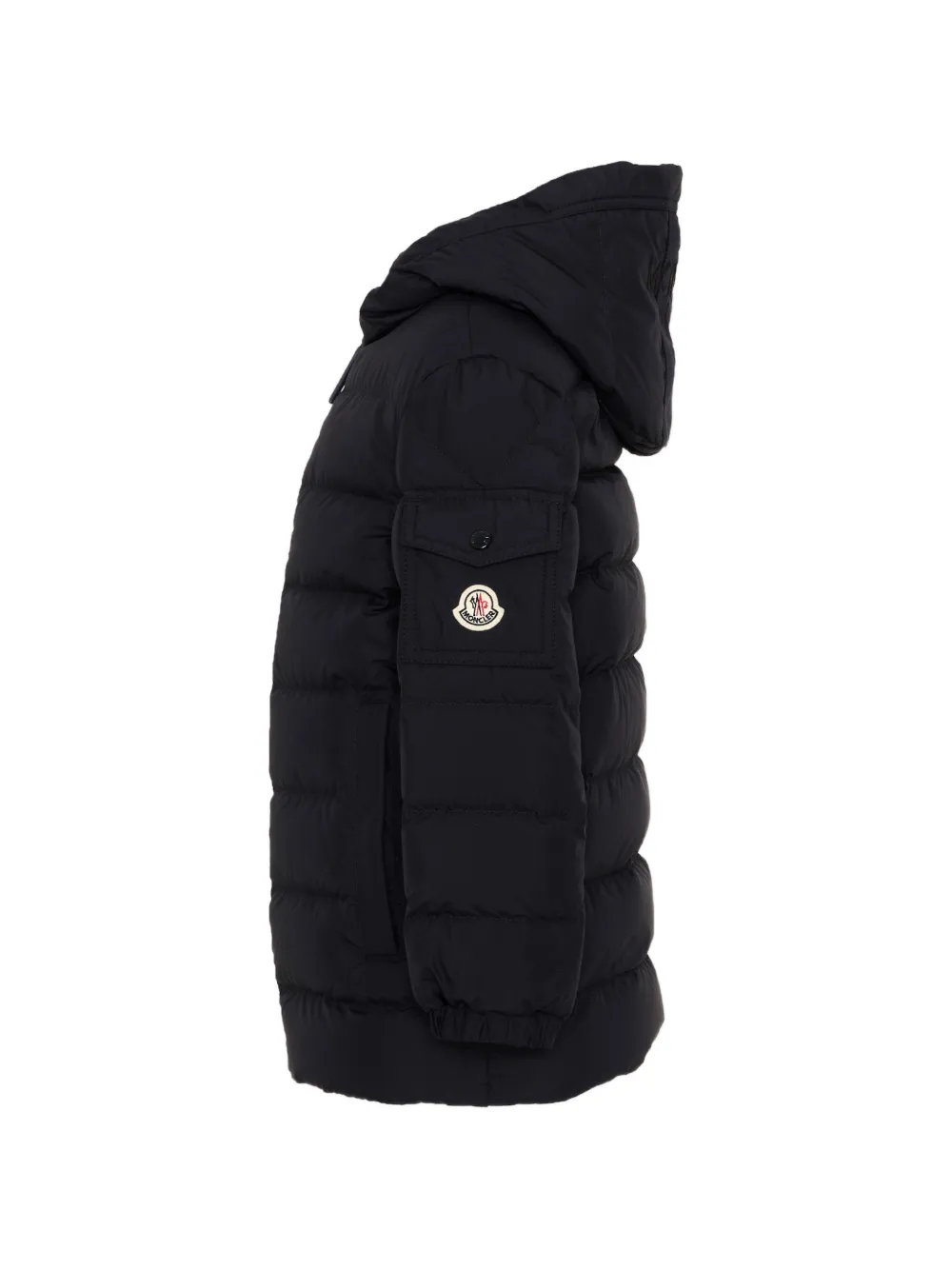 Moncler Enfant Brannock gewatteerd jack met capuchon Blauw