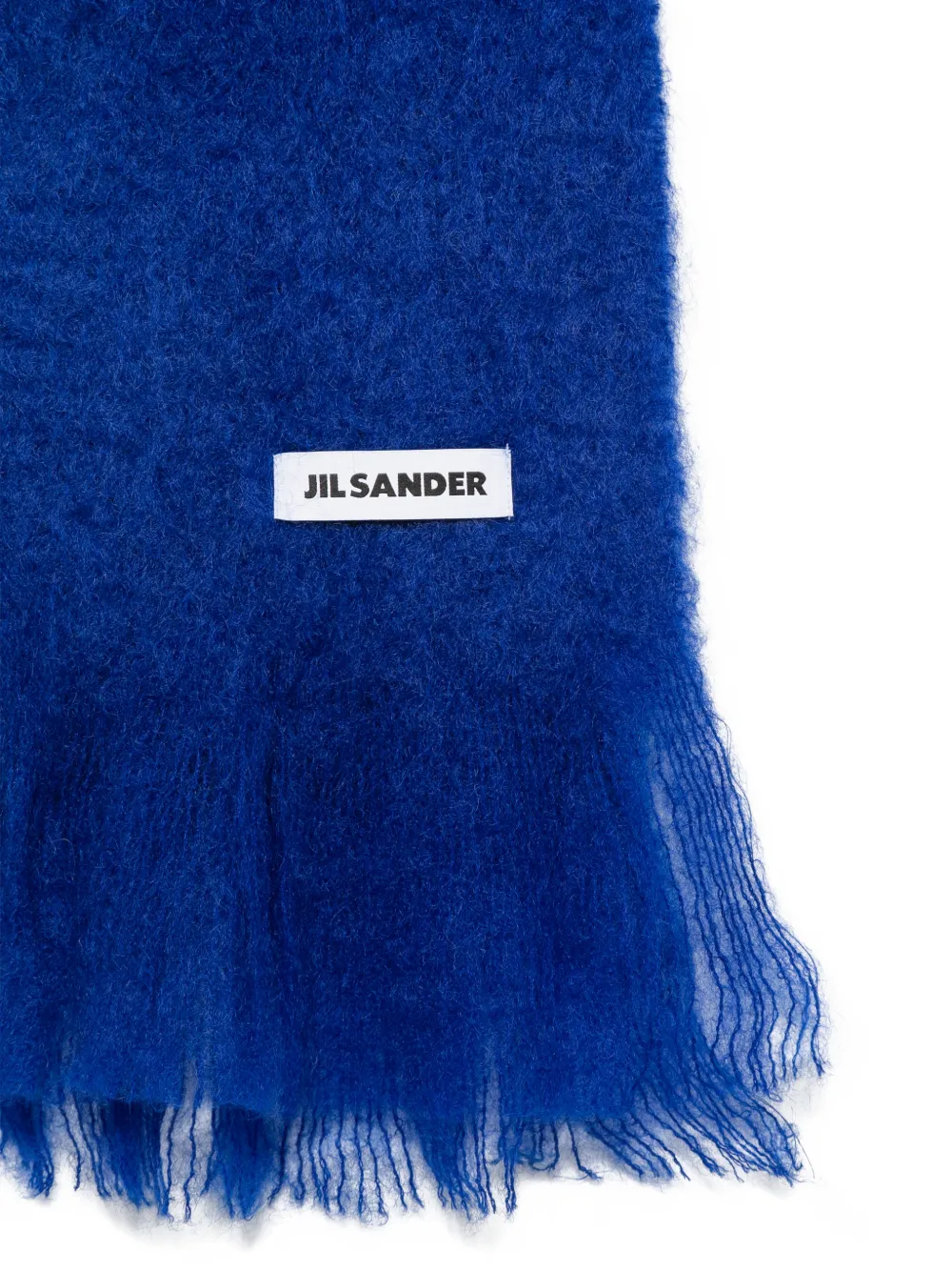 Jil Sander Sjaal met logopatch Blauw