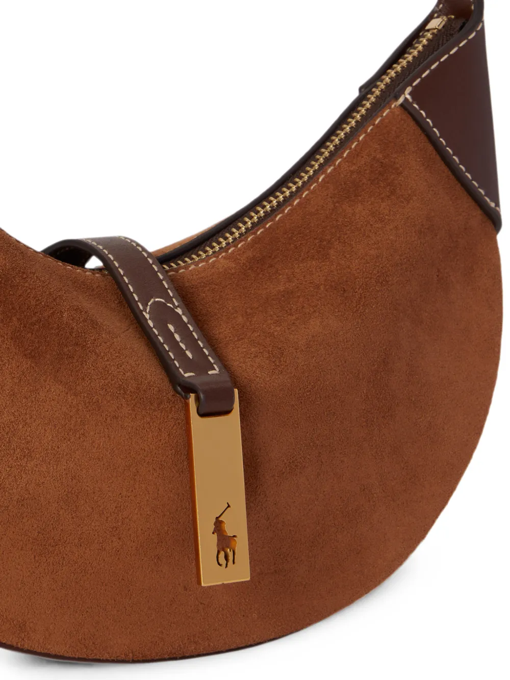 Polo Ralph Lauren Polo ID suède schoudertas Bruin