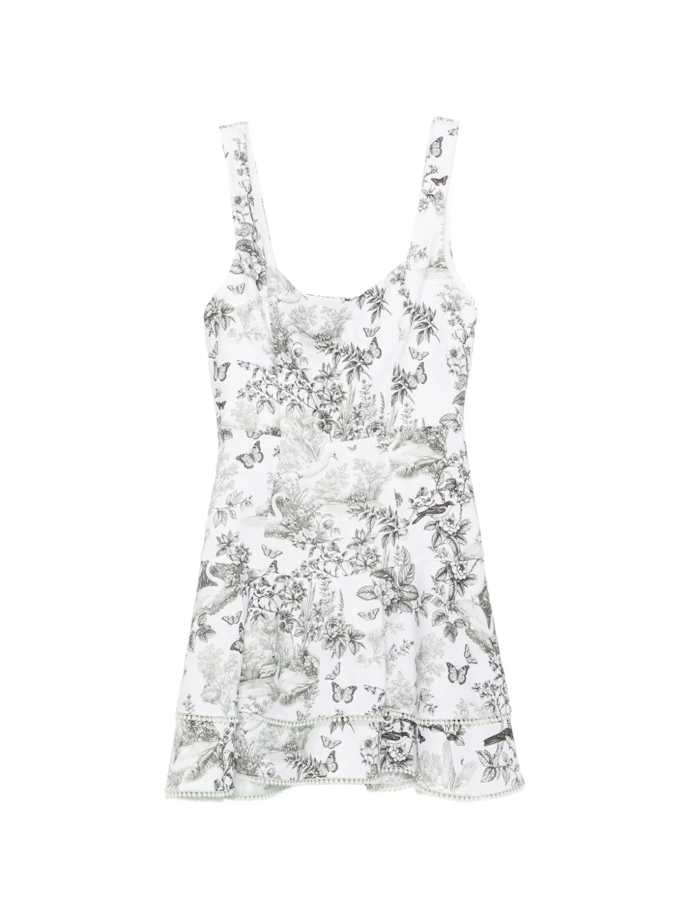 alice + olivia Abito corto con stampa a fiori - Bianco