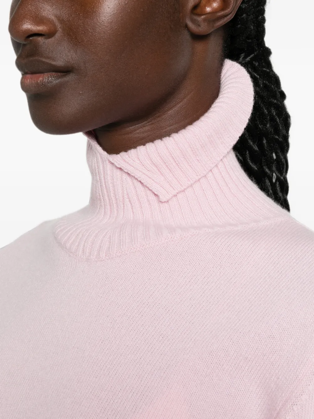 Jil Sander Coltrui met geribbelde zoom Roze