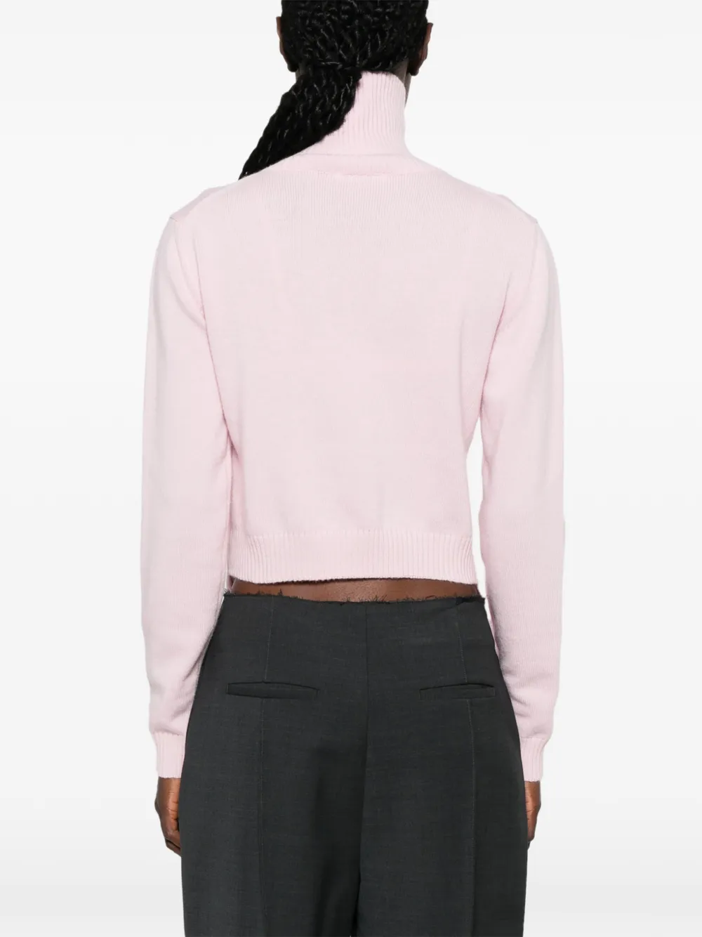 Jil Sander Coltrui met geribbelde zoom Roze