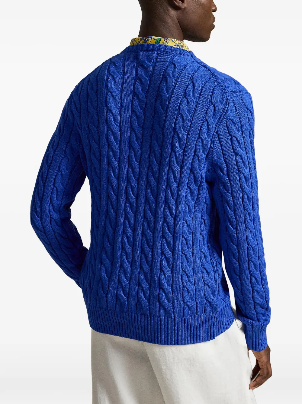 Polo Ralph Lauren Kabelgebreide katoenen trui Blauw