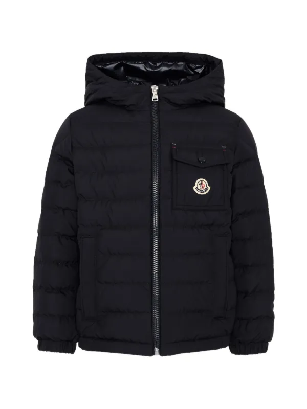 Moncler Enfant Jaqueta Quillon Matelassê Com Capuz | Azul