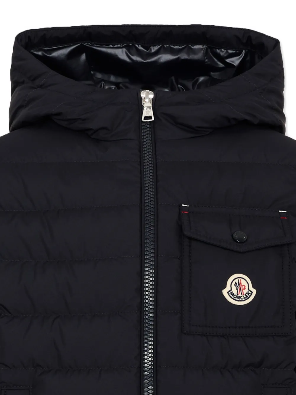 Moncler Enfant Jas met capuchon Blauw