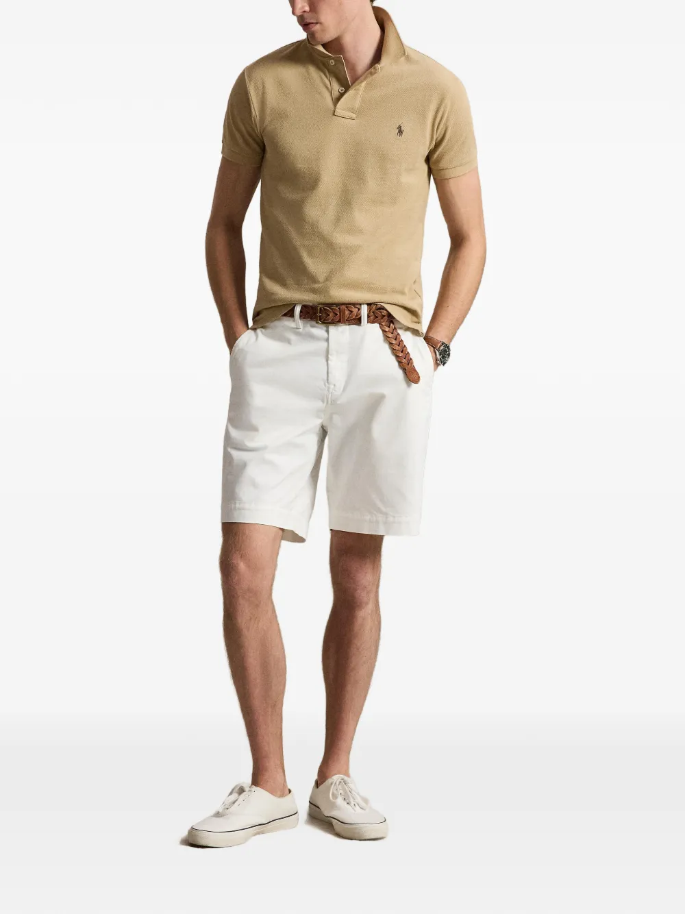 Polo Ralph Lauren Poloshirt met geborduurd logo Beige