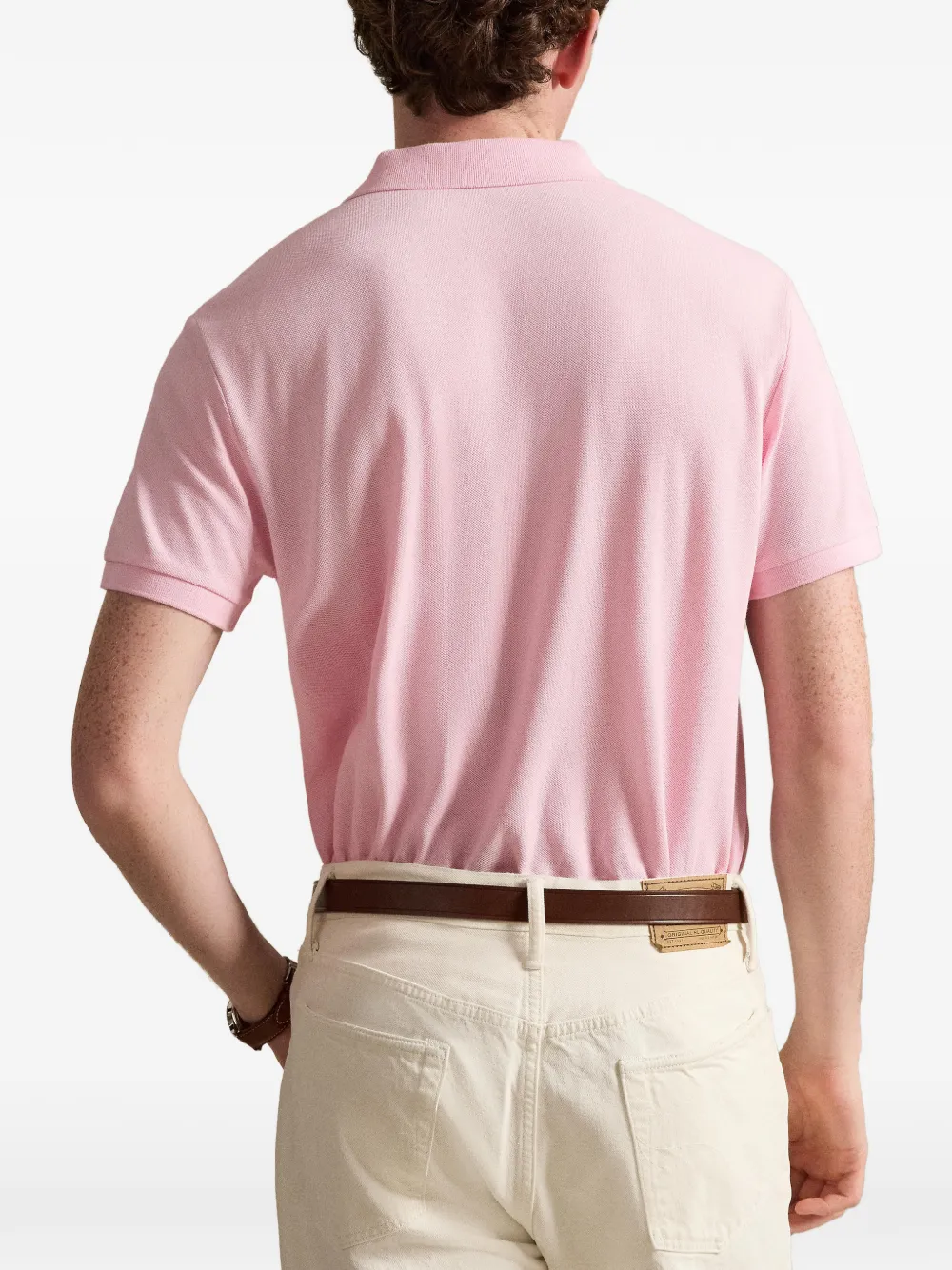Polo Ralph Lauren Pony katoenen poloshirt met mesh Roze