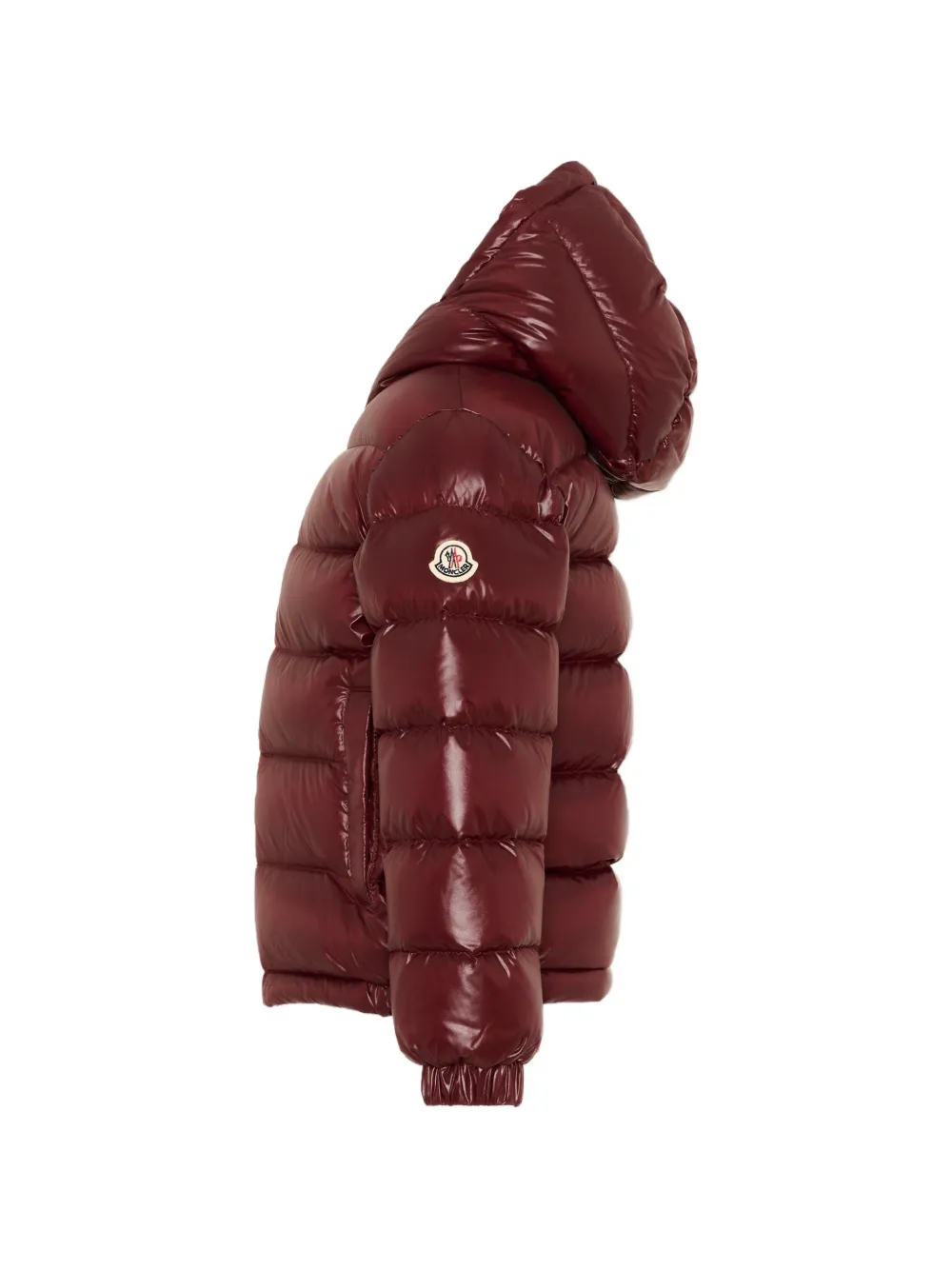 Moncler Enfant New Aubert donsjack met capuchon Rood
