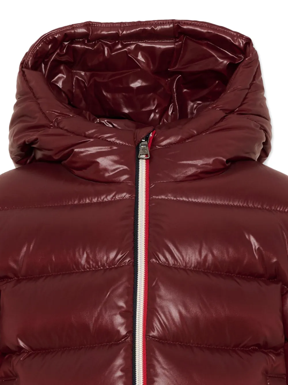 Moncler Enfant New Aubert donsjack met capuchon Rood