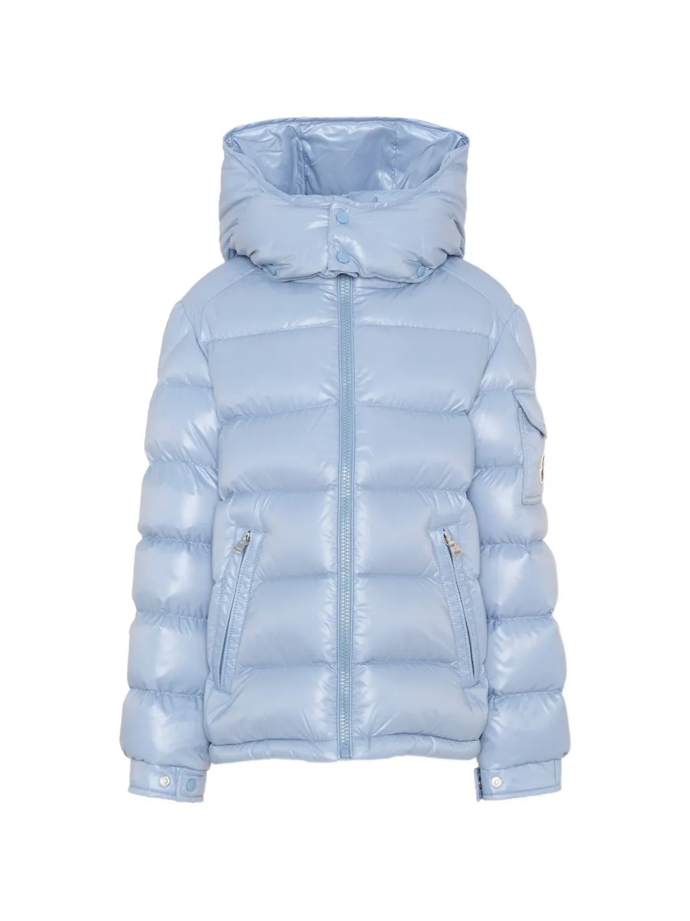 Moncler Enfant Maya gewatteerd jack met logopatch Blauw