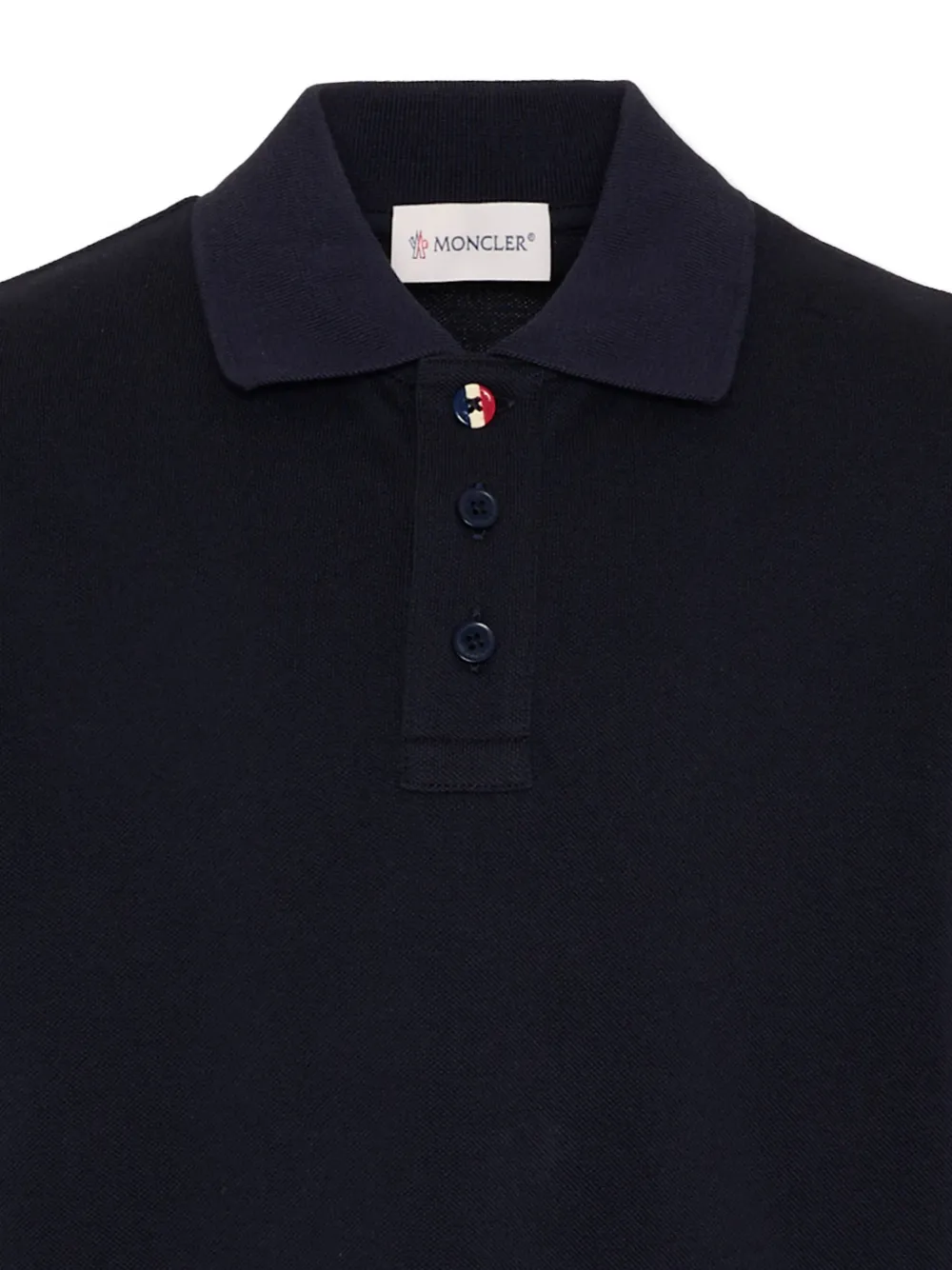 Moncler Enfant Poloshirt met logopatch Blauw