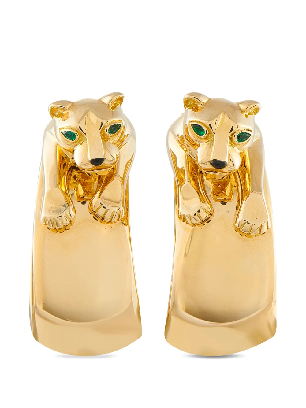 Cartier Panthère onyx and emerald earrings - Oro