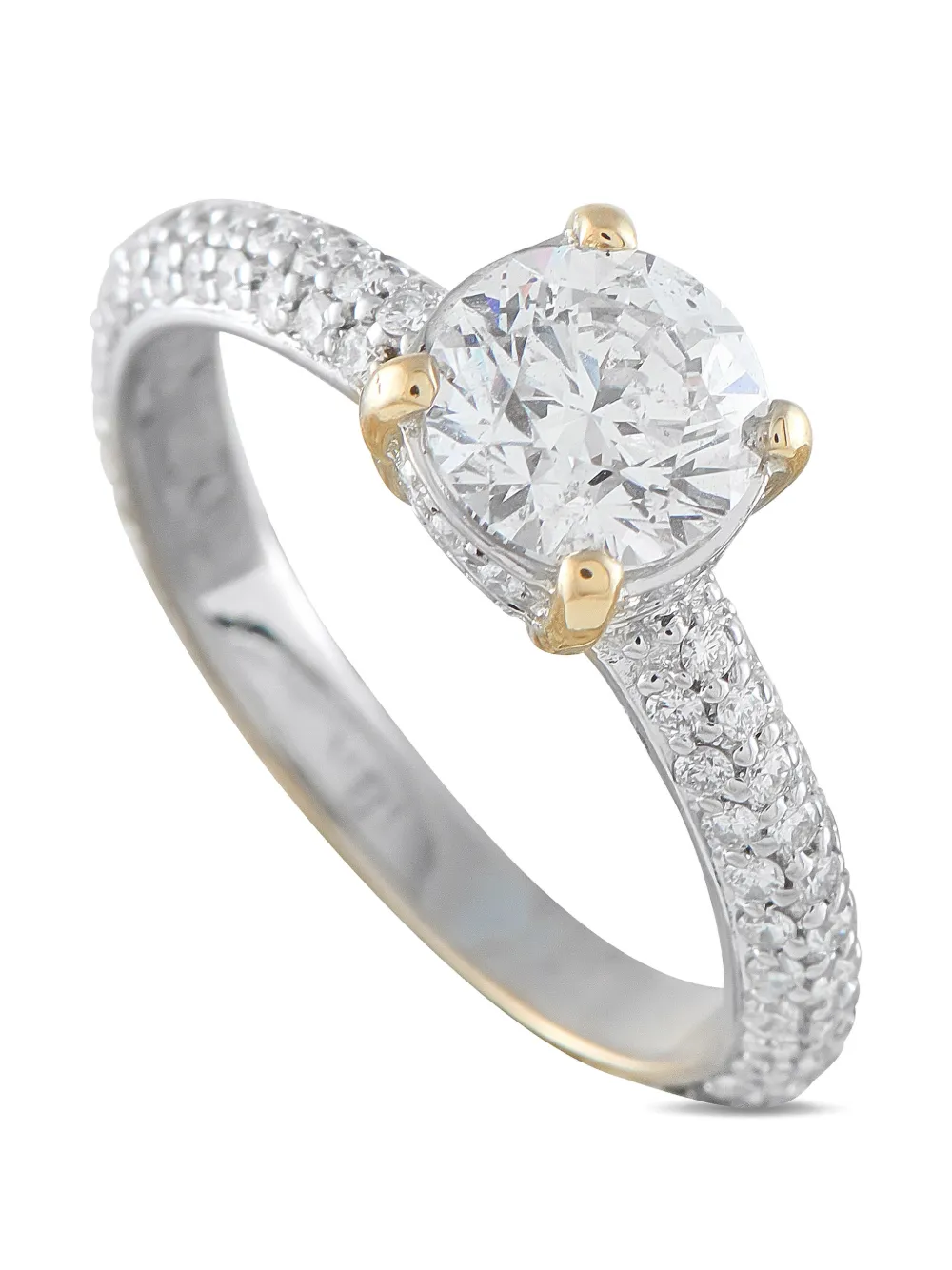 Pre-owned Lb Exclusive Diamond Ring In Silver