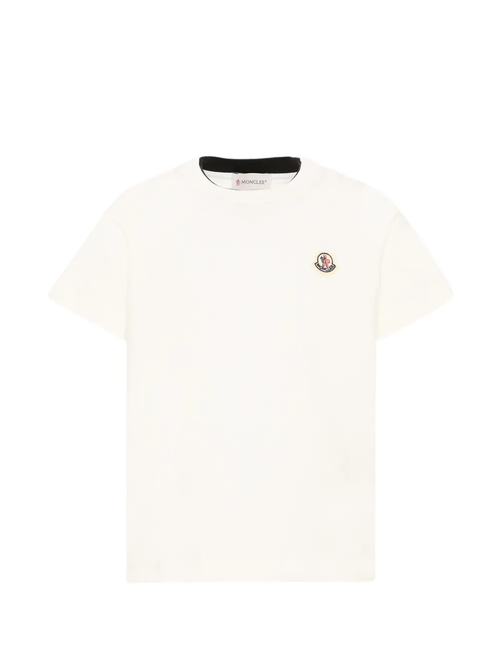 Moncler Enfant T-shirt met logopatch Beige