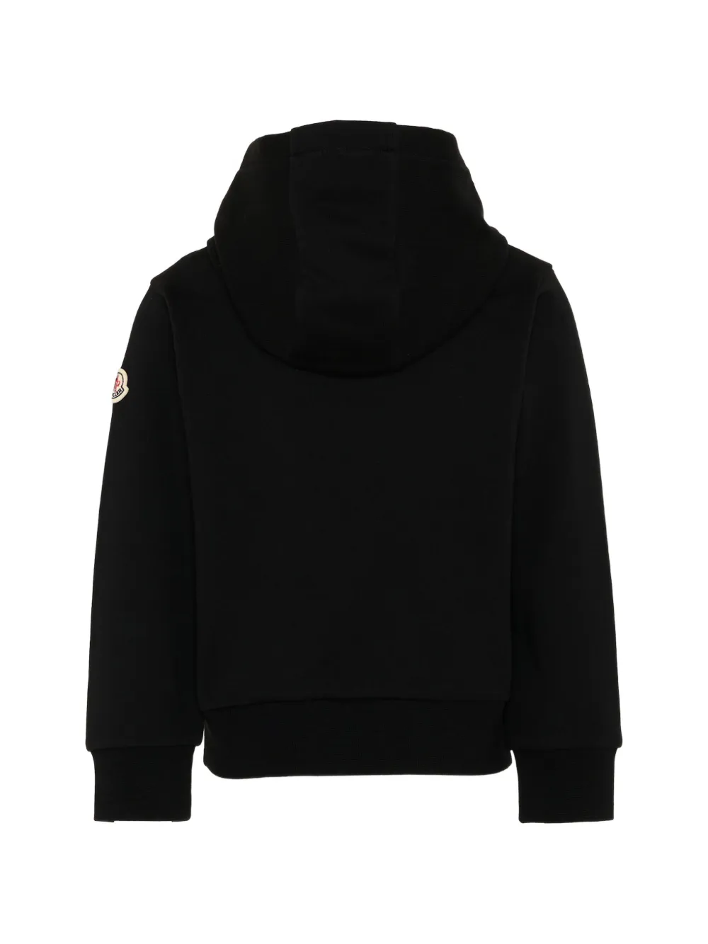 Moncler Enfant Hoodie met geborduurd logo Zwart