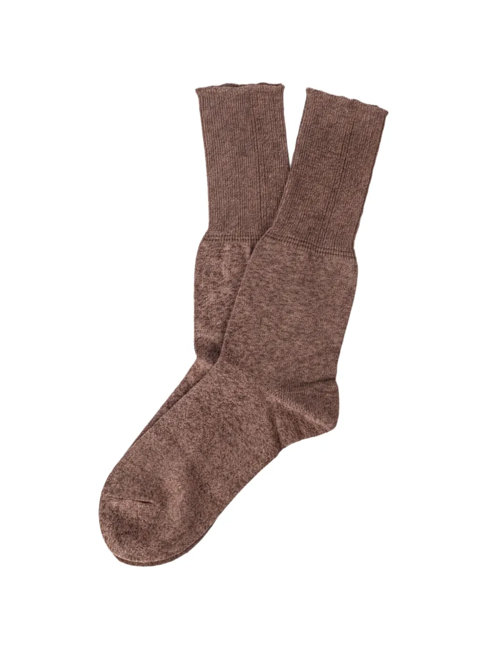 TAIGA TAKAHASHI Zokki-weave ribbed socks - Braun