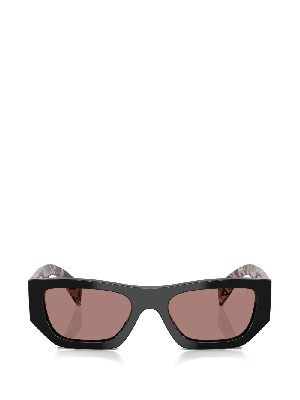 Prada Light Brown Rectangular Ladies Sunglasses Pr A01s 13p60b 53 In Gray
