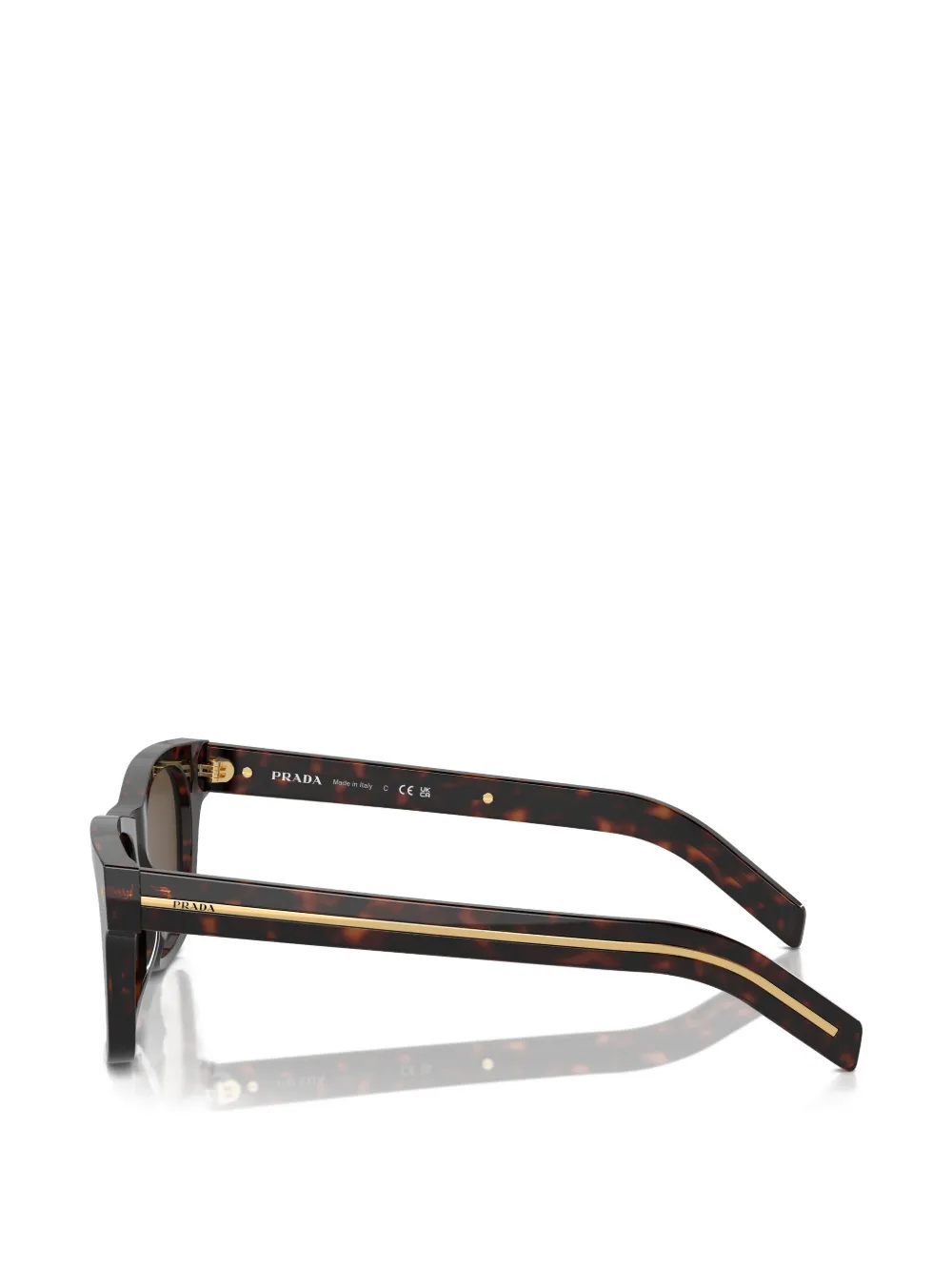 Prada Rectangle-frame Sunglasses In Brown