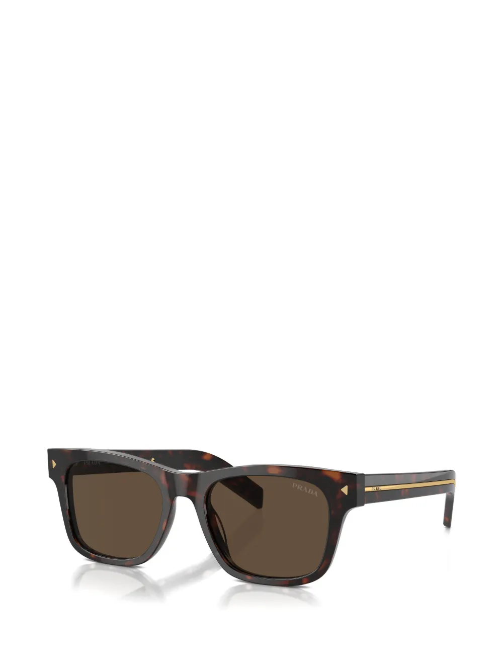 Prada Rectangle-frame Sunglasses In Brown