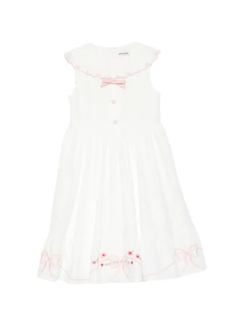 Self-Portrait Kids embroidered sleeevess dress