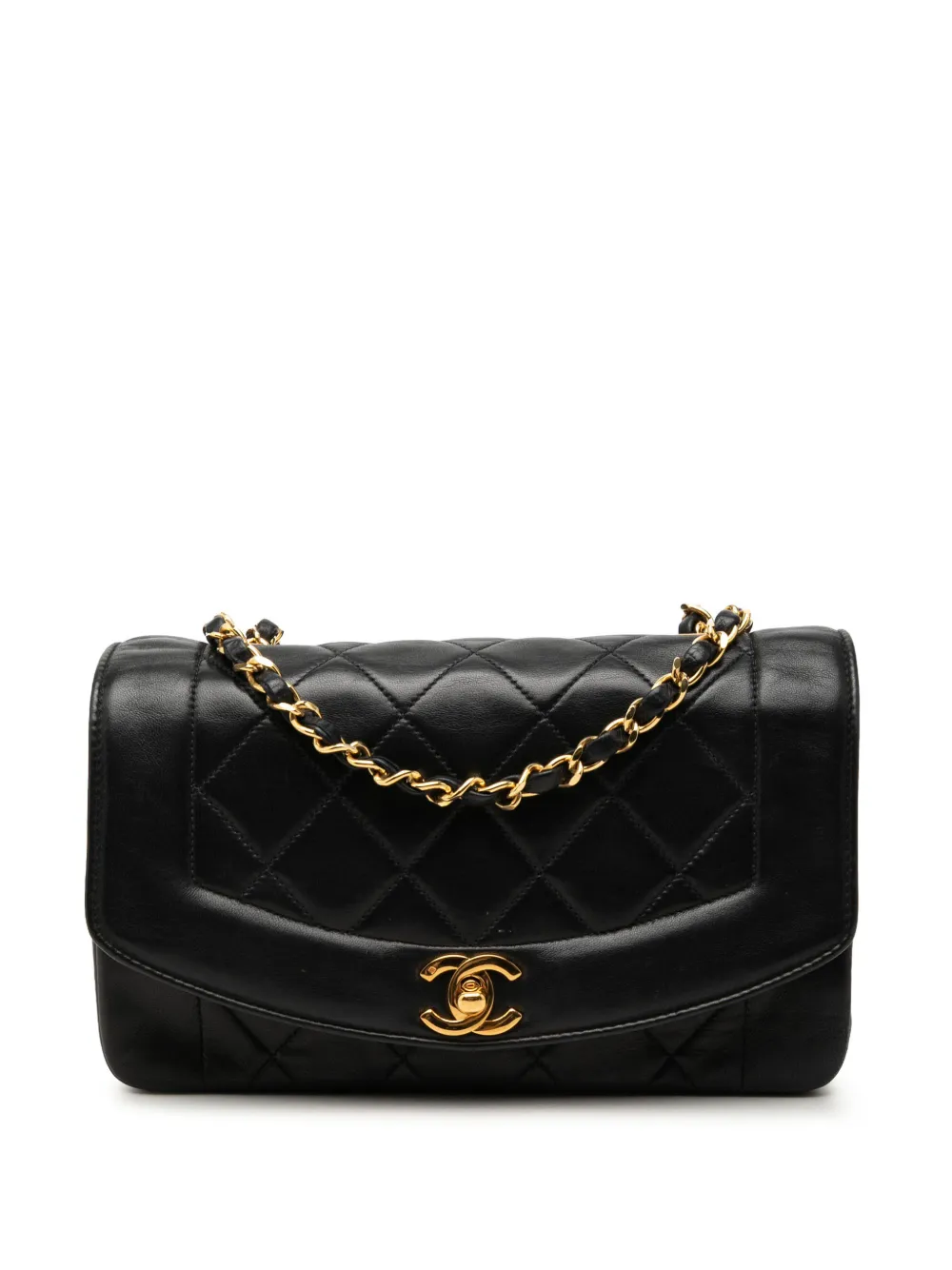 CHANEL Pre-Owned 1991-1994 Small Lambskin Diana Flap crossbody bag - Nero