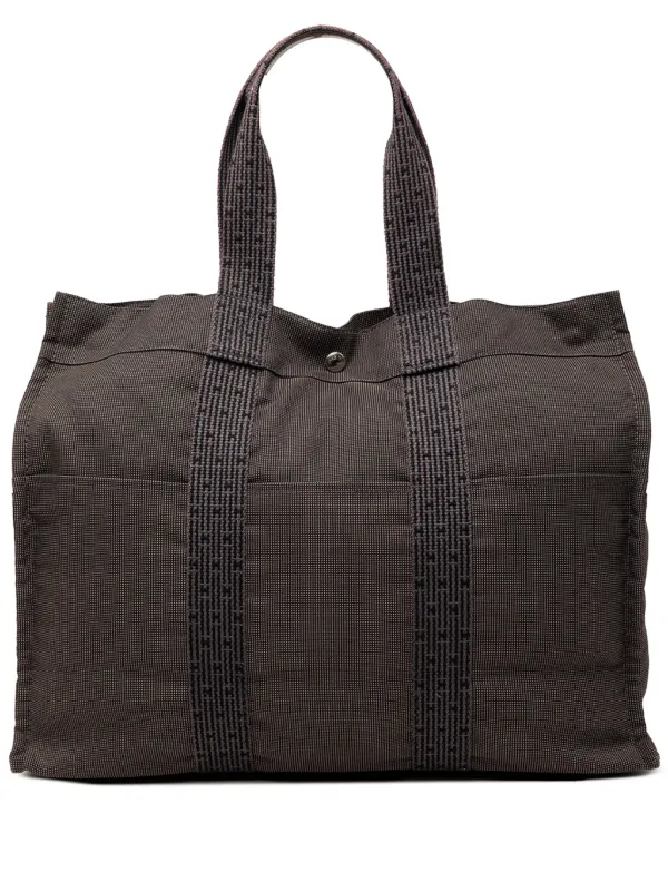 Hermès Pre-owned 1990-2010 Canvas Herline GM Tote Bag in Brown