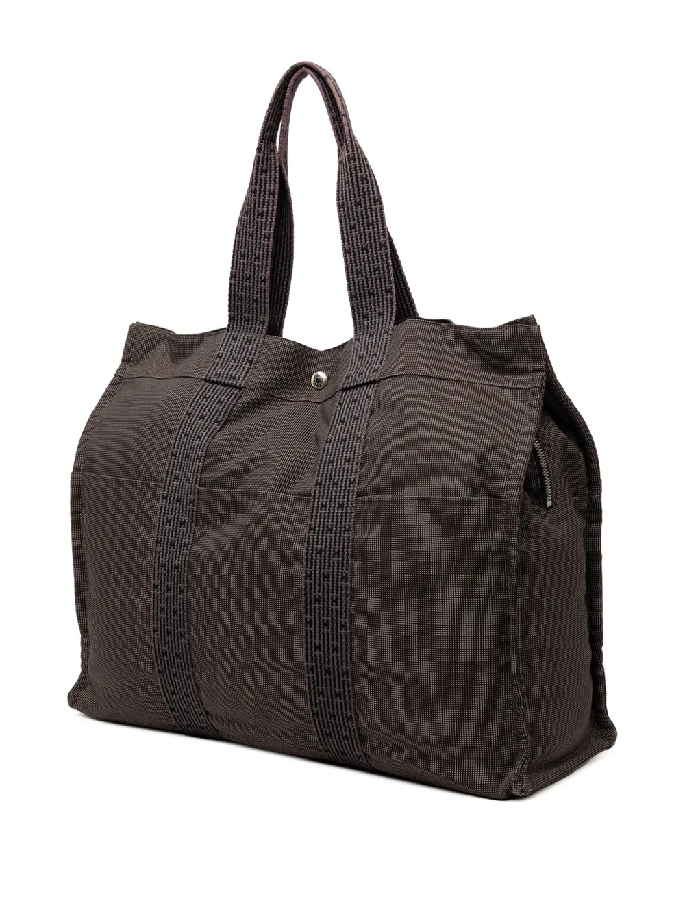 Hermès Pre-owned 1990-2010 Canvas Herline GM Tote Bag in Brown, view 3