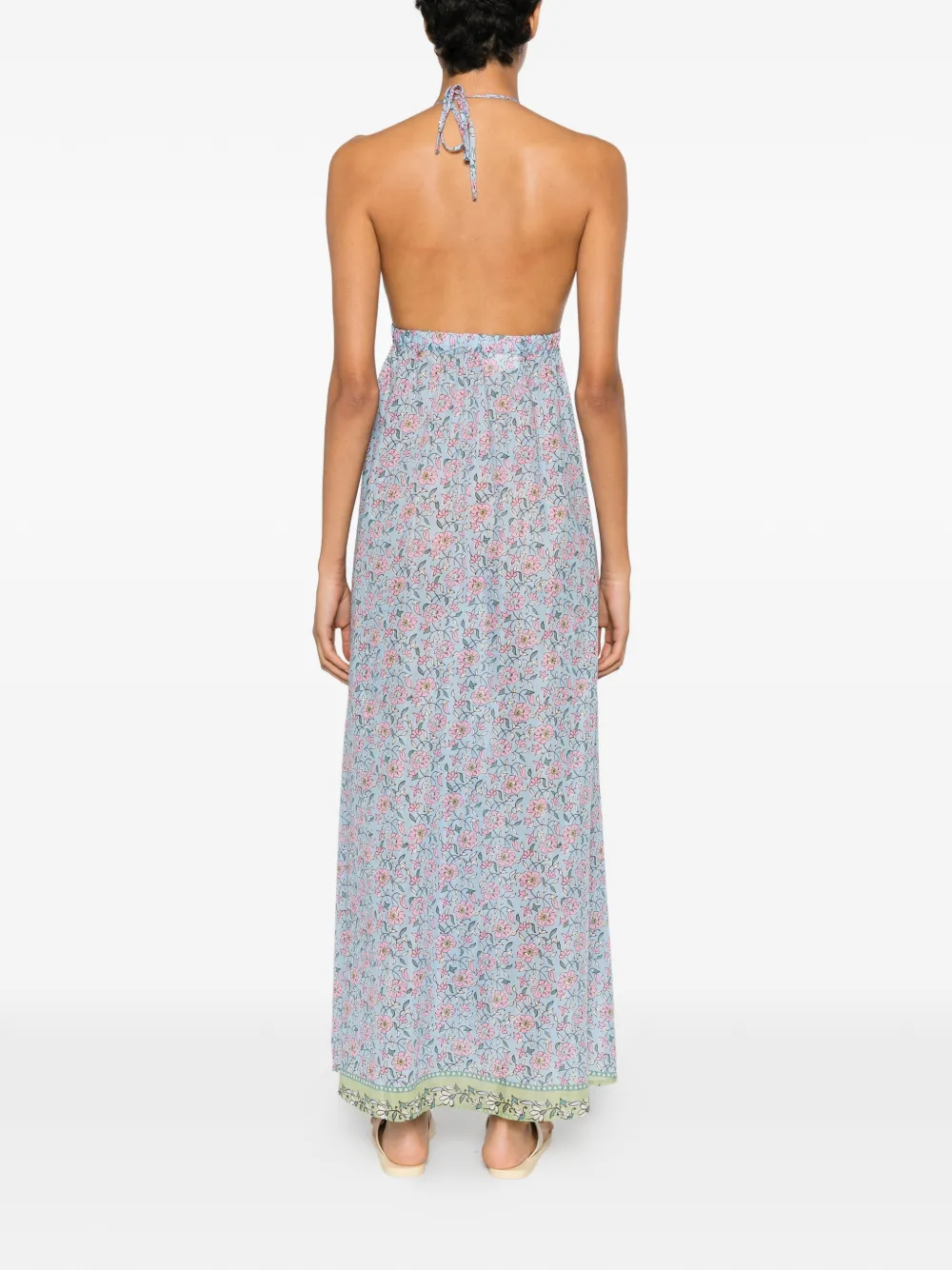 MC2 Saint Barth Zucky maxi-jurk met bloemenprint Blauw