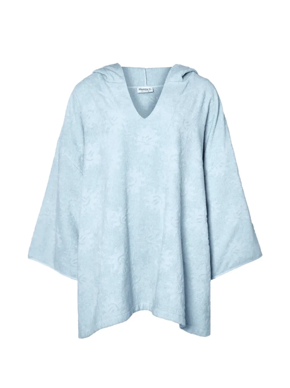 Hunza G Sunny hooded poncho - Blu