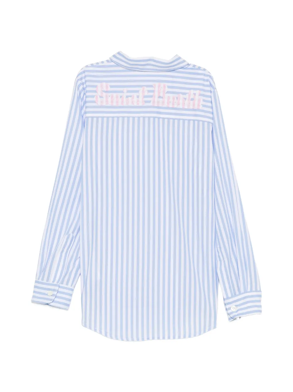 MC2 Saint Barth Kids Mini Brigitte Embry gestreept shirt met lange mouwen Blauw