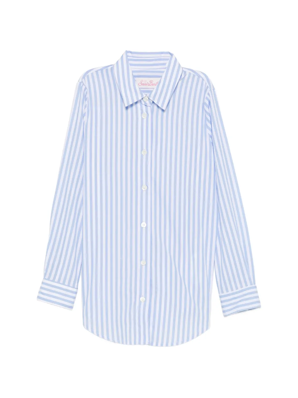MC2 Saint Barth Kids Mini Brigitte Embry gestreept shirt met lange mouwen Blauw