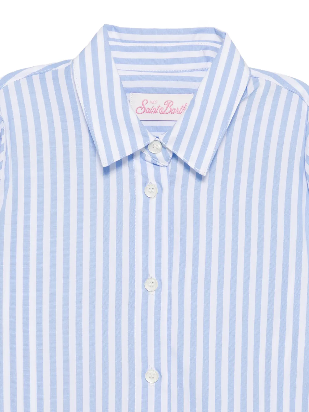 MC2 Saint Barth Kids Mini Brigitte Embry gestreept shirt met lange mouwen Blauw