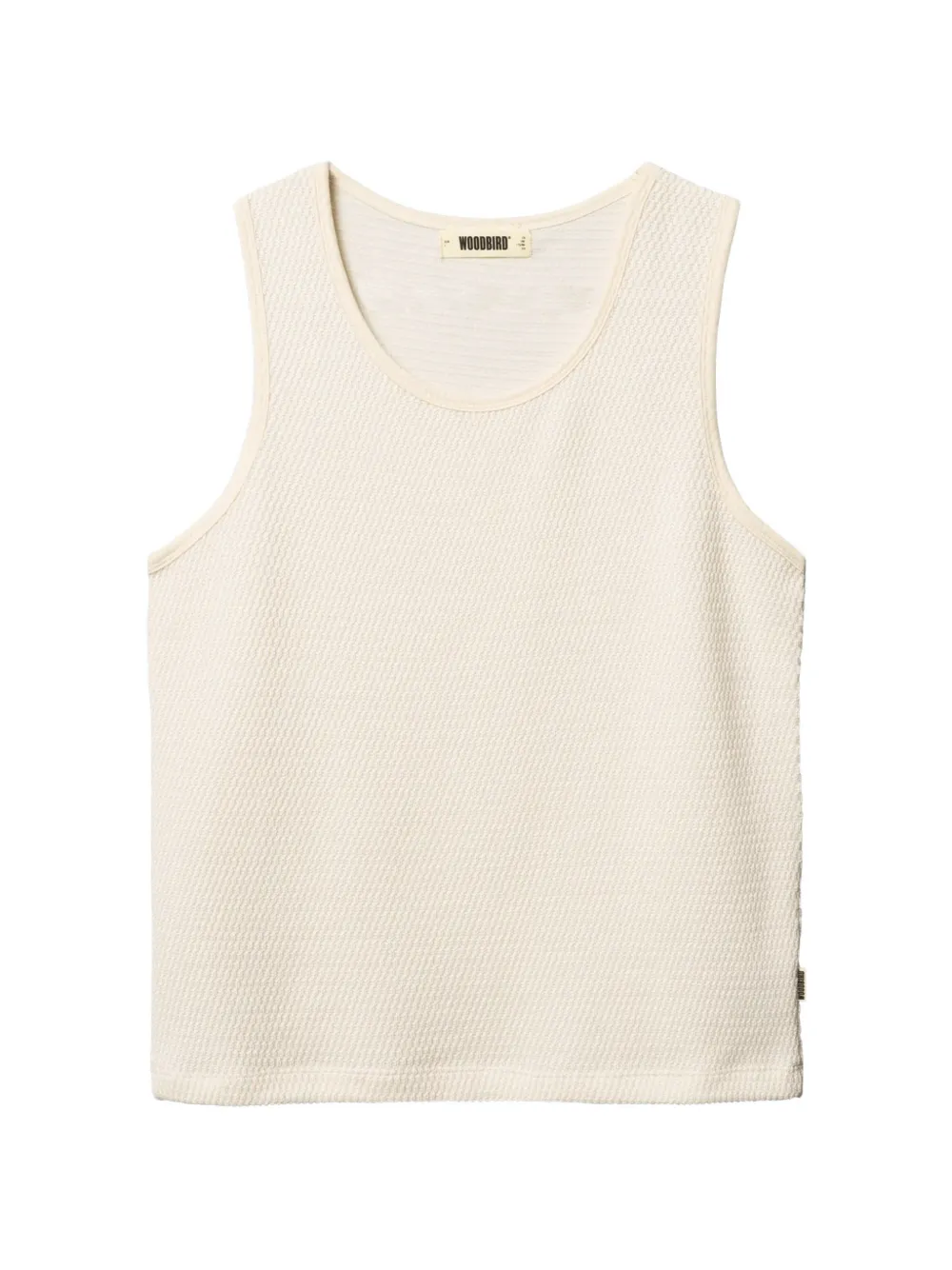 Woodbird Lung textured sleeveless tank top - Toni neutri