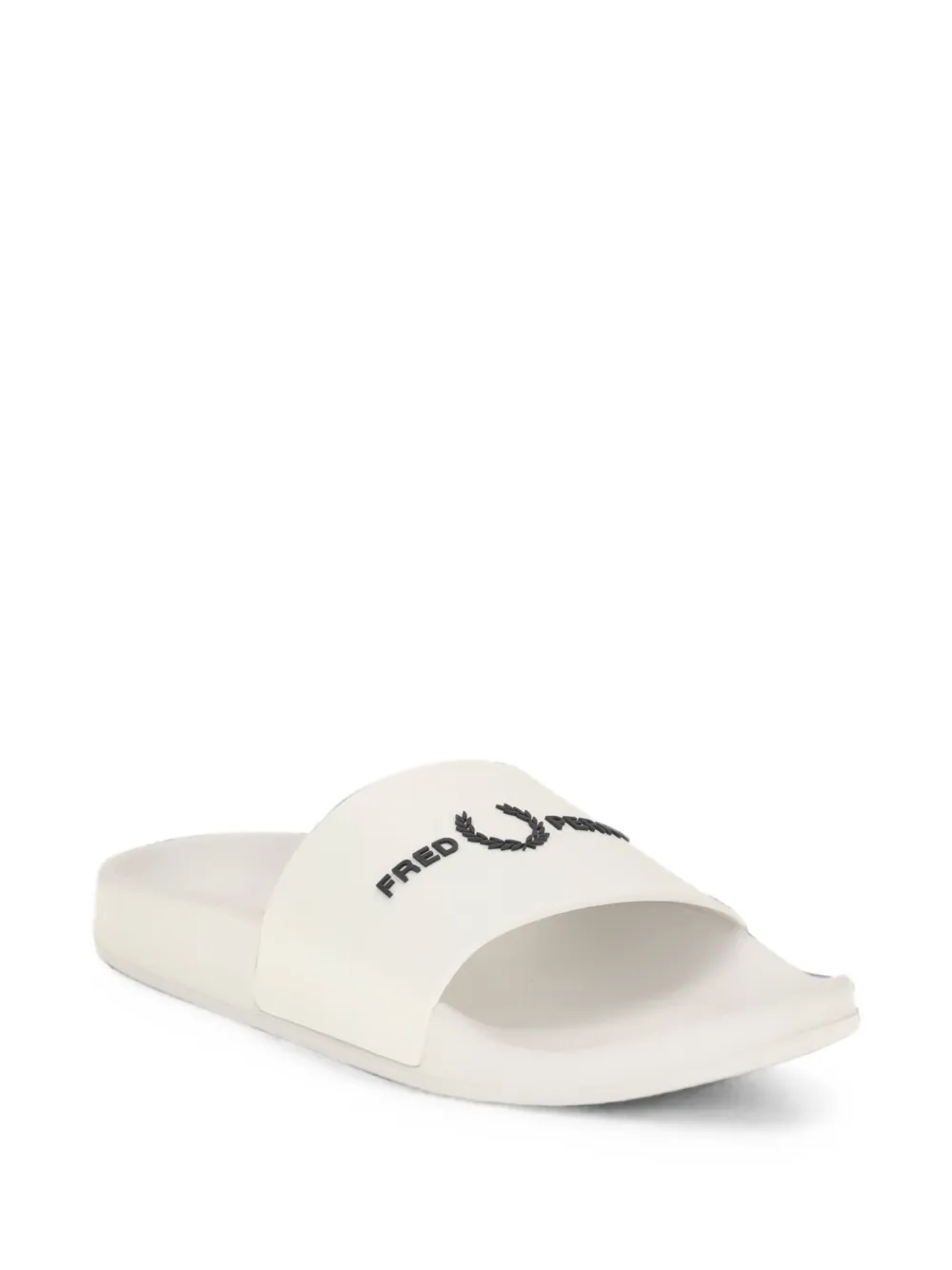 Fred Perry Slippers met logoprint Wit