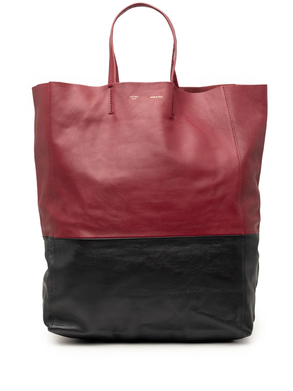 Celine Pre-Owned 2012 Bicolor Lambskin Vertical Cabas tote bag - Rosso
