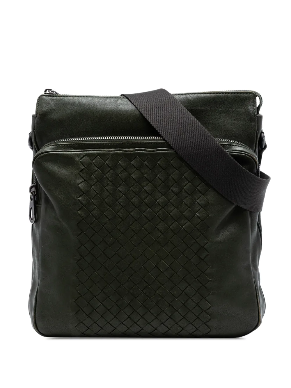 Bottega Veneta Pre-Owned 2012-2026 Intrecciato Trimmed Nappa crossbody bag - Grün