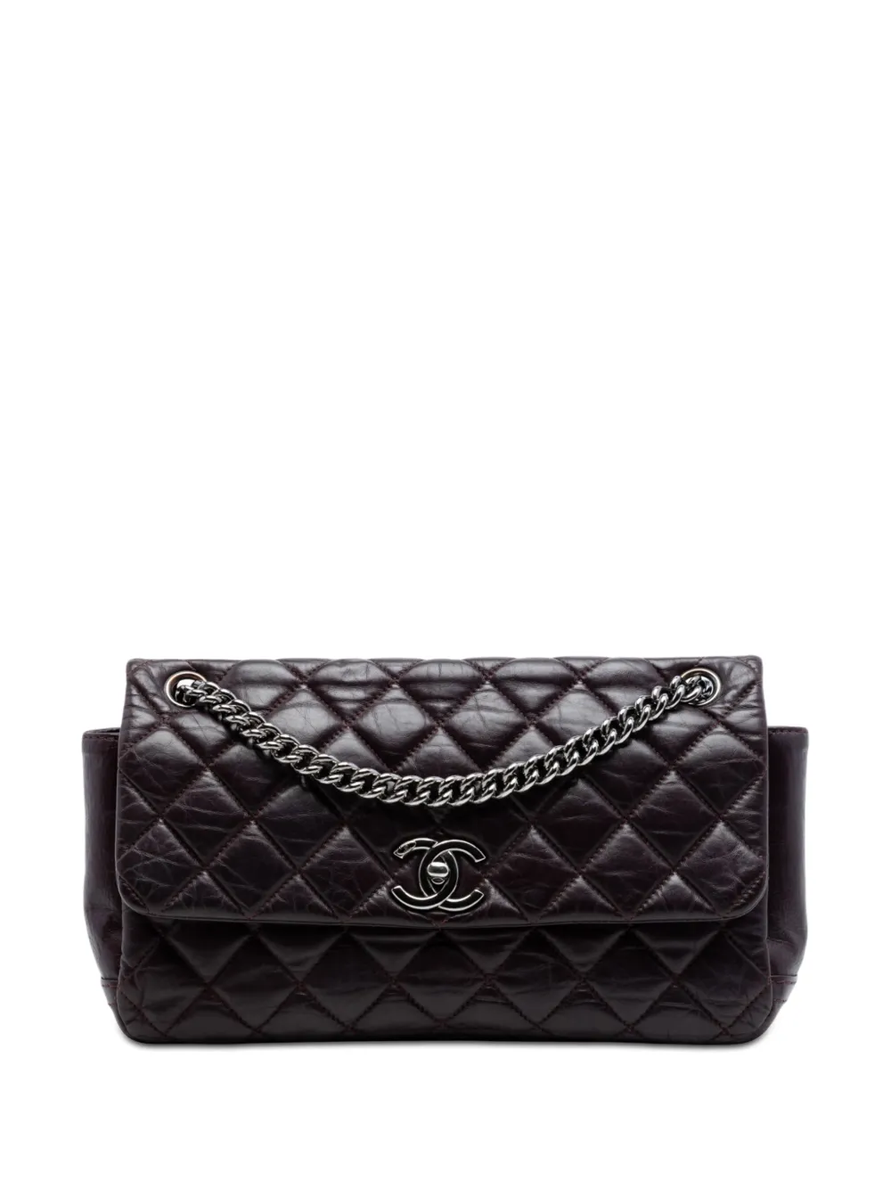 CHANEL Pre-Owned 2012-2013 Small Aged Calfskin Lady Pearly Flap shoulder bag - Purple