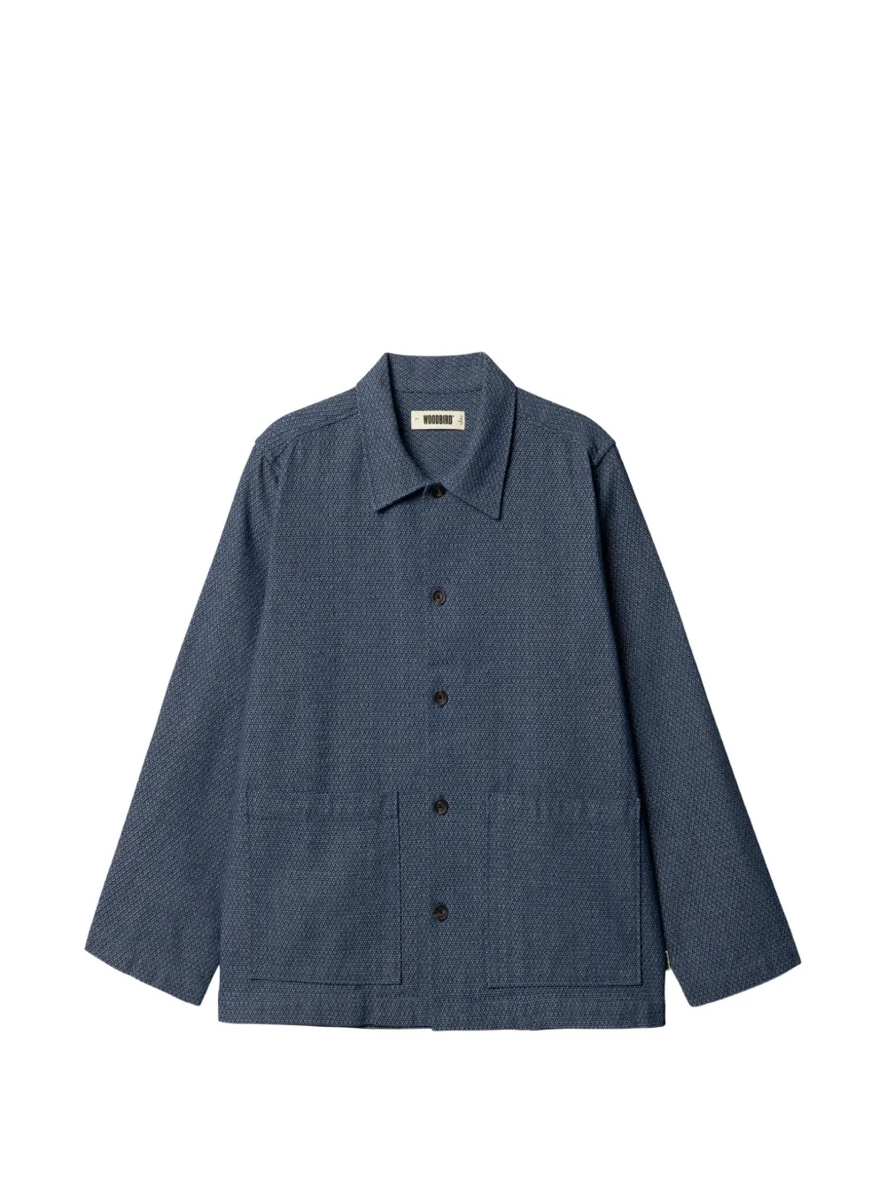 Woodbird Blade Needle patch-pockets shirt jacket - Blu