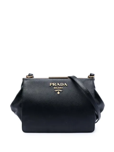 Prada Pre-Owned bolsa crossbody Light Frame de piel saffiano y piel de becerro City 2010-2026