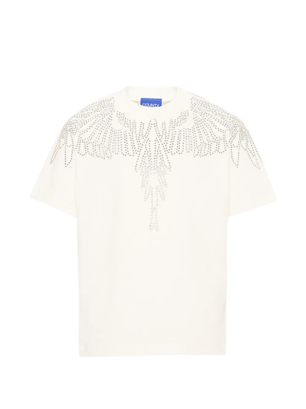 COUNTY OF MILAN rhinestone-embellished T-shirt - Toni neutri