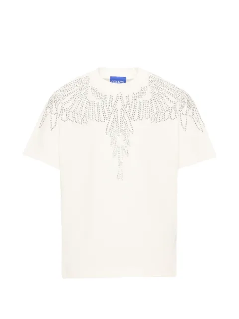 COUNTY OF MILAN playera con detalles de strass