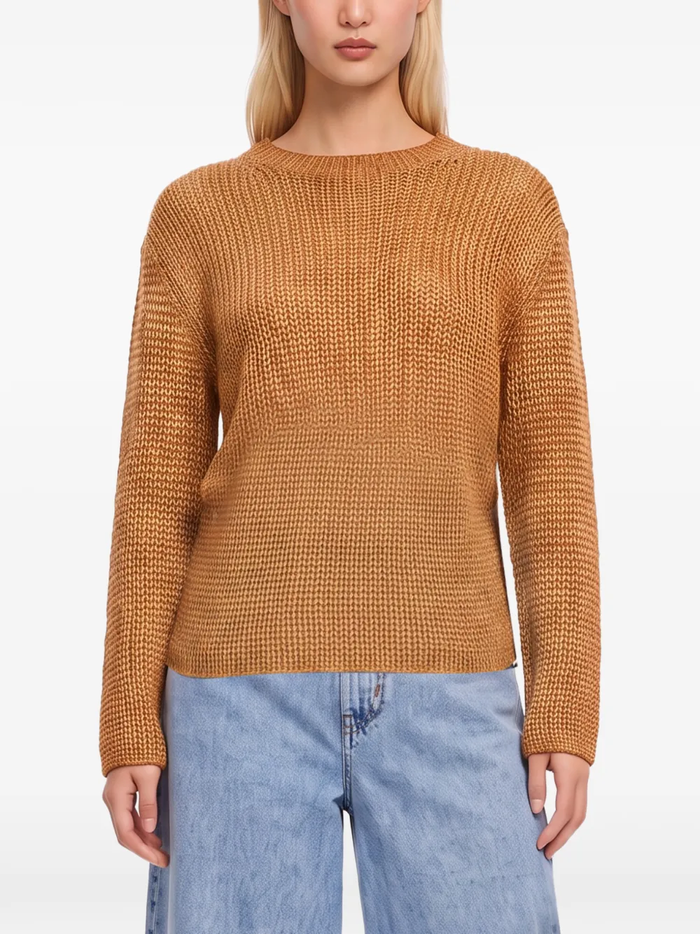 Forte chunky-knit long-sleeve sweater Bruin