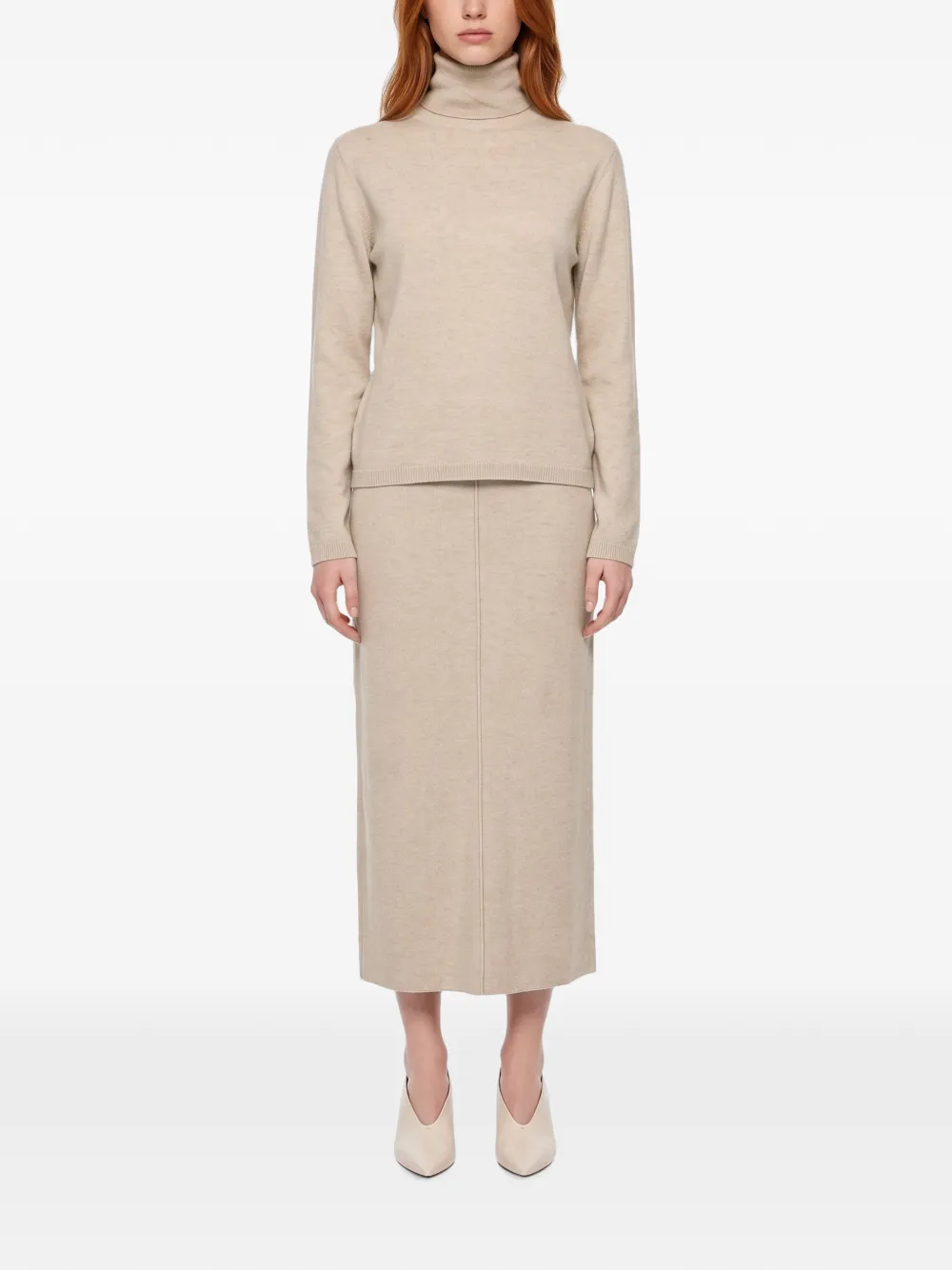 Antonelli Baviera roll-neck ribbed-trim sweater Beige