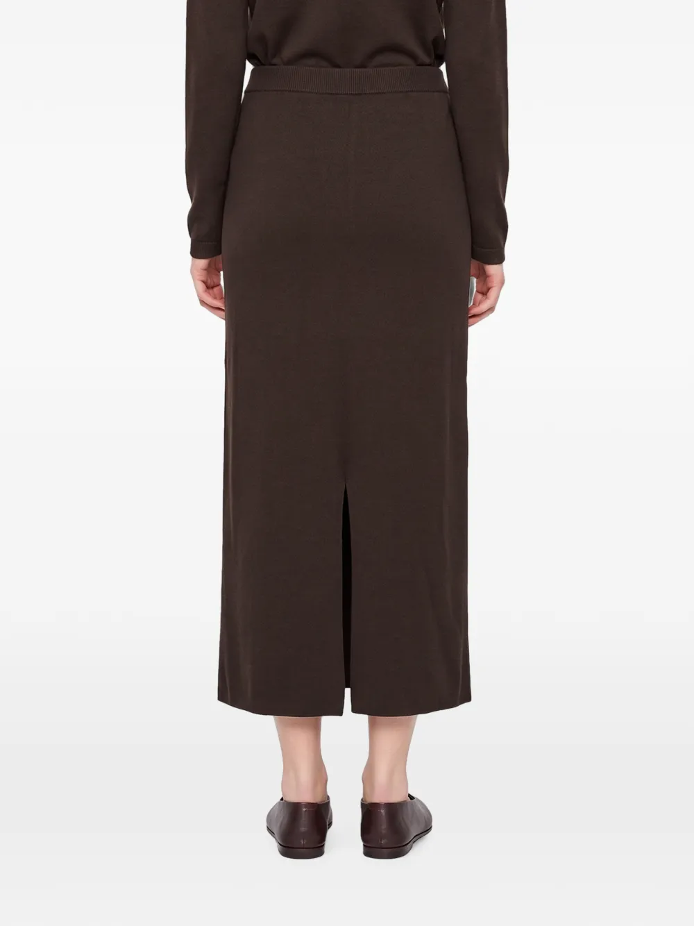 Antonelli Florida fine-knit slit-back skirt Bruin