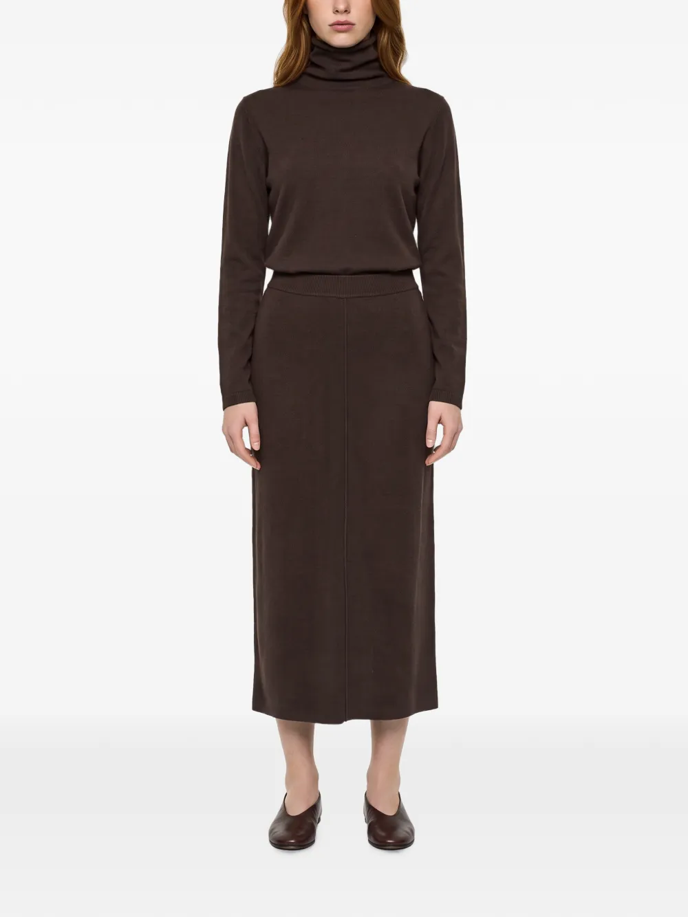 Antonelli Florida fine-knit slit-back skirt Bruin