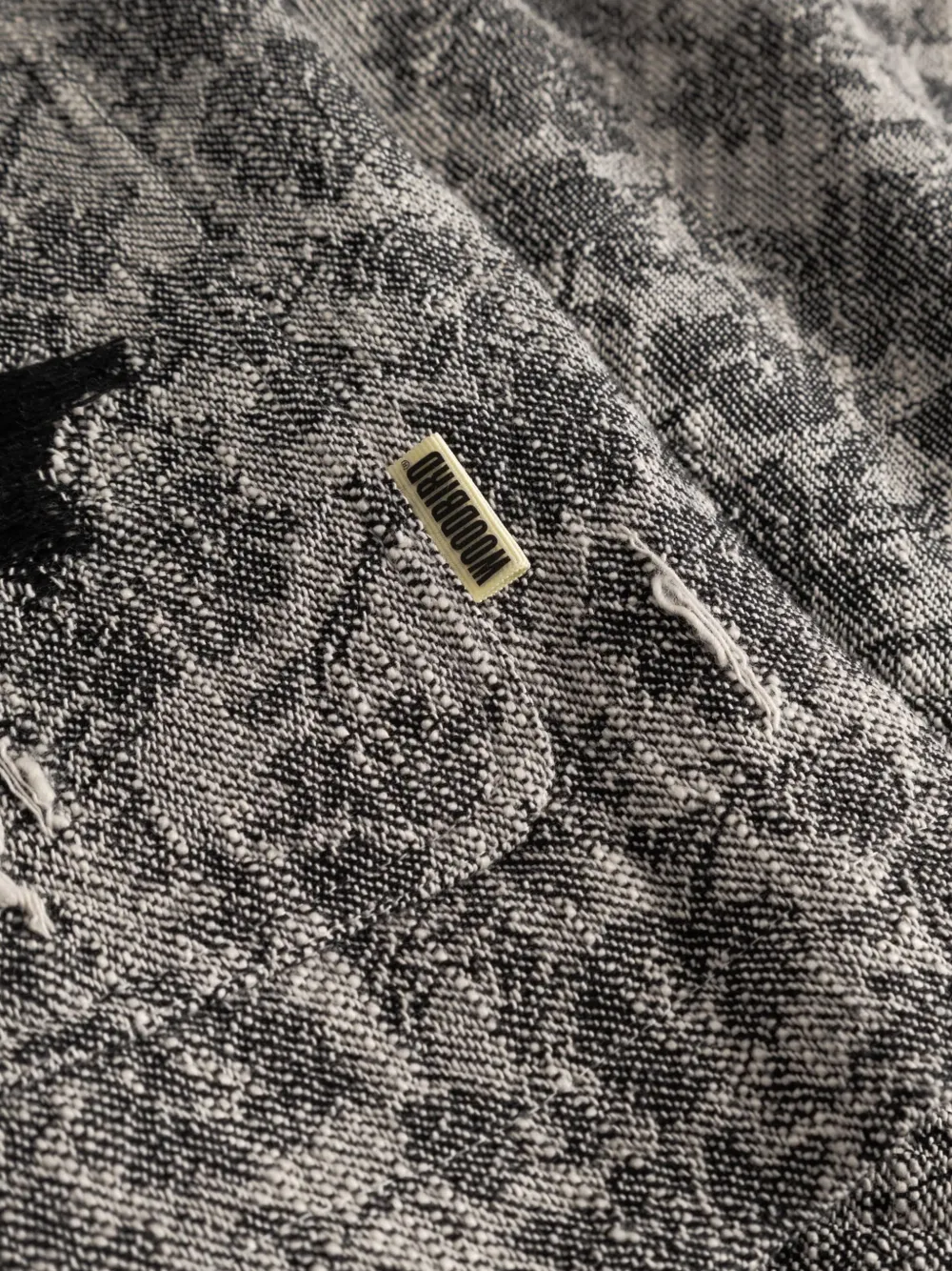 Woodbird Blade Rip shirtjack met bloemenprint Grijs