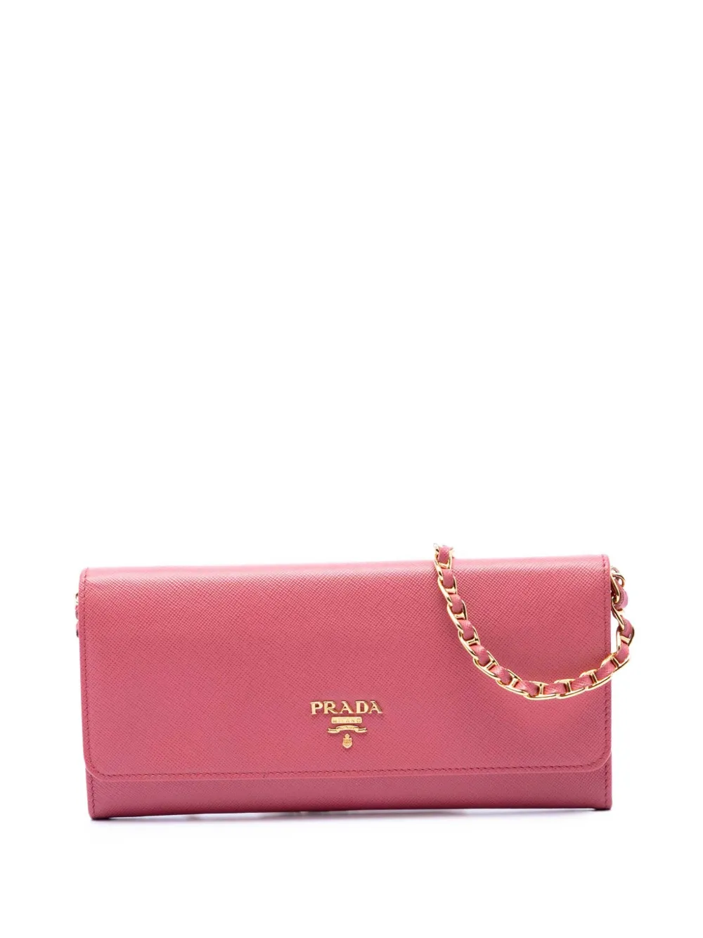 Prada Pre-Owned 2013-2026 Saffiano Wallet On Chain crossbody bag - Rosa